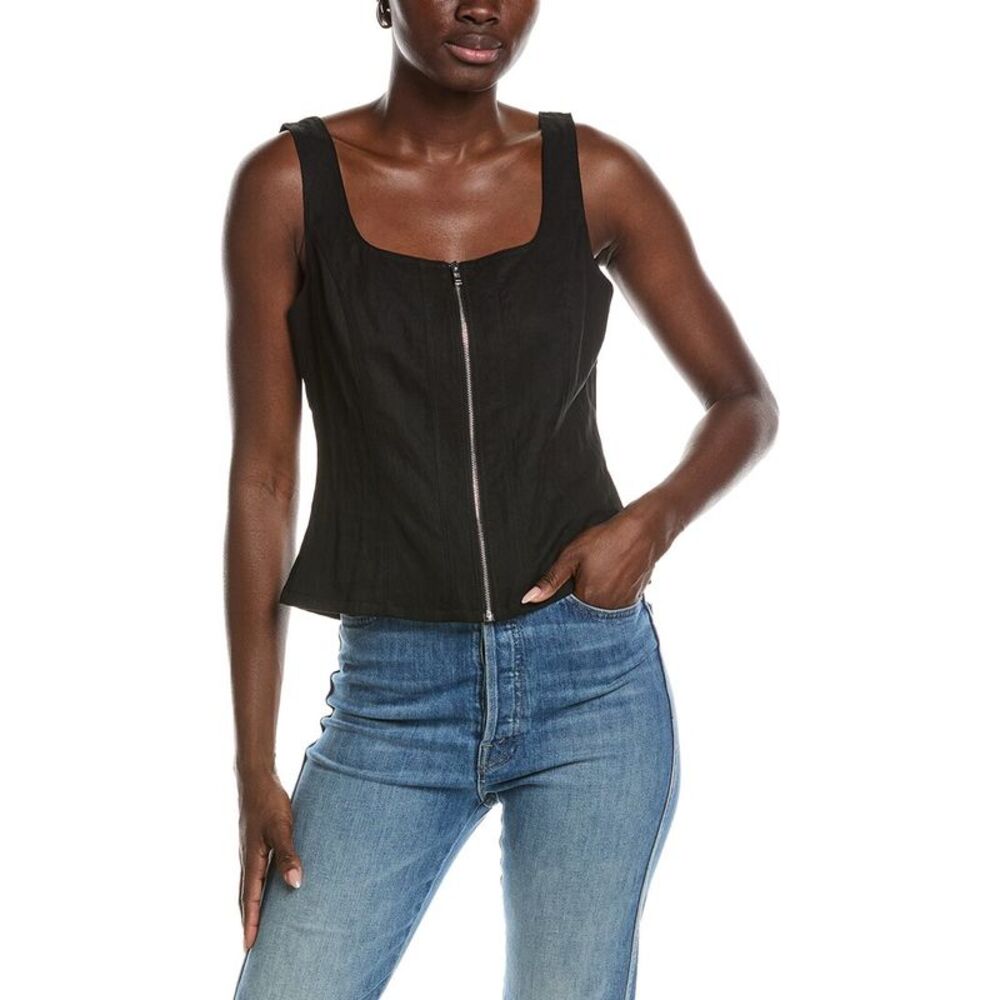 Dkny Womens  Zip Vest Top